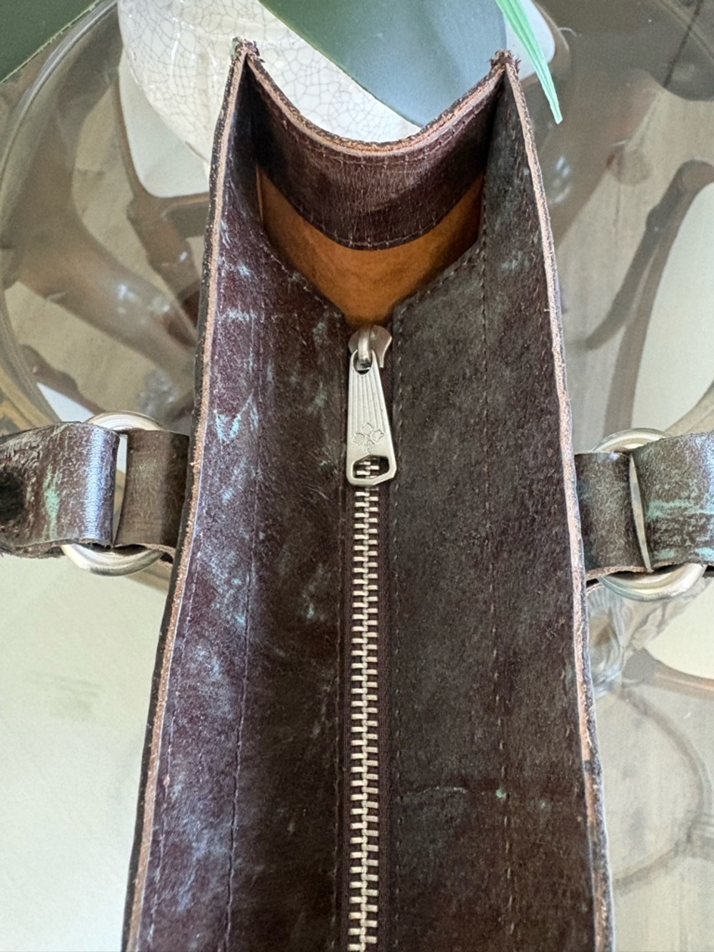 🤎🤎PATRICIA NASH TURQUOISE & BROWN TOOLED LEATHER TOTE BAG!🤎🤎 - Picture 6 of 8